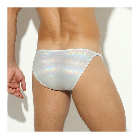 Slip sexy Shiny Line Argenté