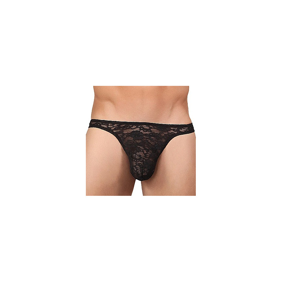 String Dentelle BONG THONG Noir