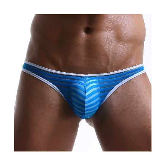 String transparent Stripe Bleu