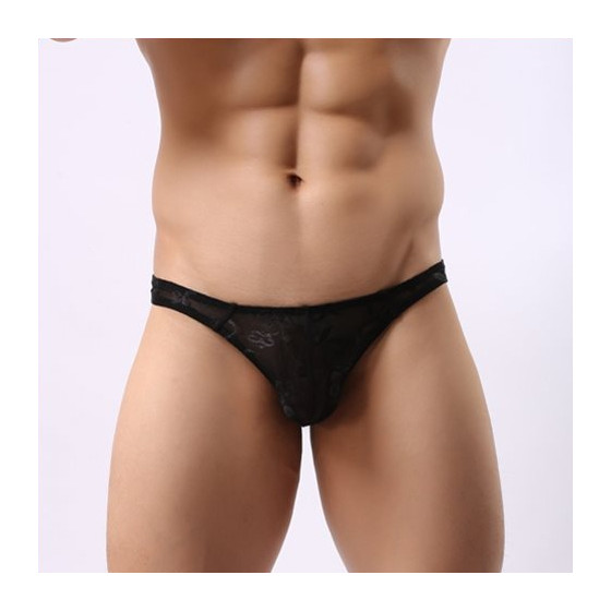 String Dentelle MANKINI Noir
