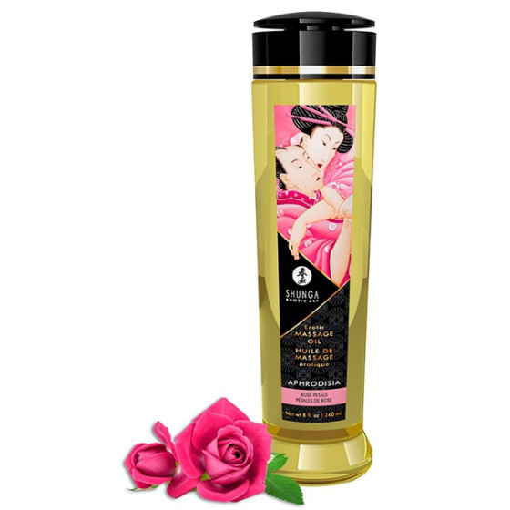 Huile de massages Aphrodisia Pétales de Rose 240mL