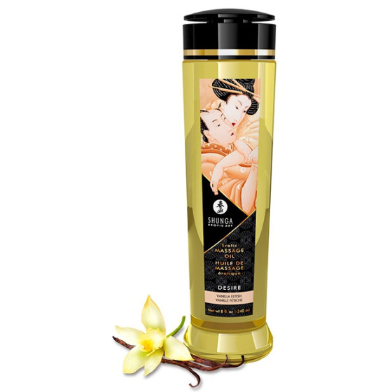 Huile de massage Desire Vanille fétiche 240mL