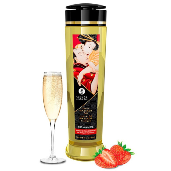 Huile de massage Romance Vin pétillant à la Fraise