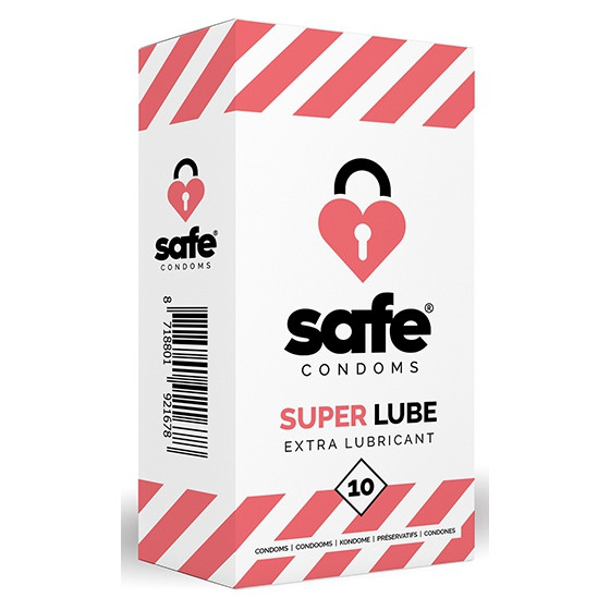 Préservatifs lubrifiés SUPER LUBE Safe x10