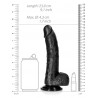 Gode Curved RealCock 17 x 4.3cm Noir