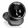 Gode Balls Curved RealRock 12.5 x 3.6cm Noir