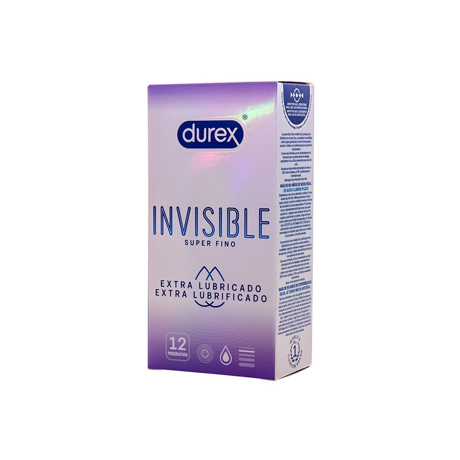 Préservatifs fins lubrifiés Invisible Durex x12 Préservatifs fins lubrifiés Invisible Durex x12