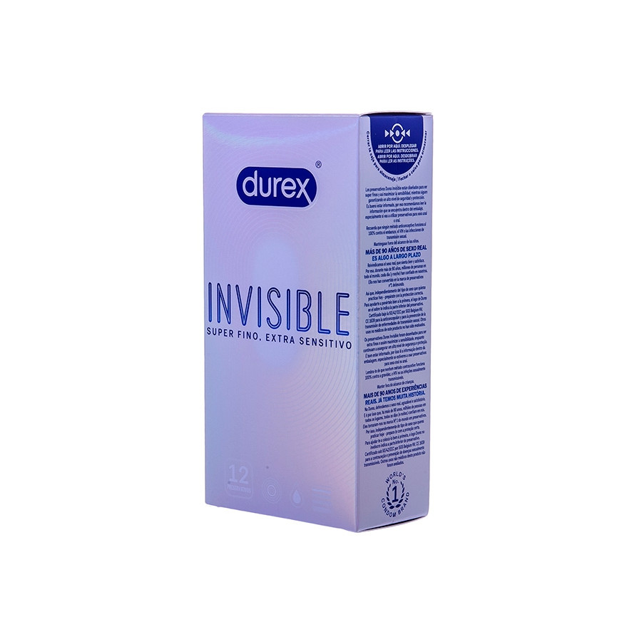 Préservatifs fins Invisible Durex x12 Préservatifs fins Invisible Durex x12