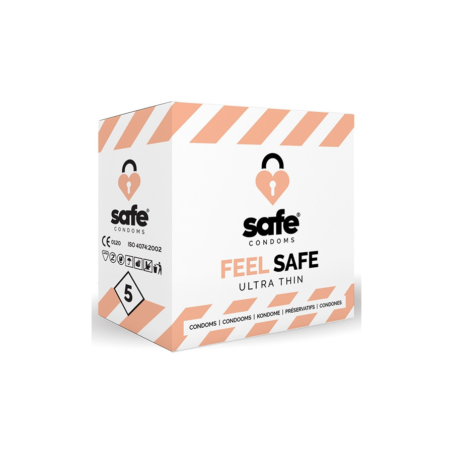 Préservatifs fins FEEL SAFE x5 Préservatifs fins FEEL SAFE x5