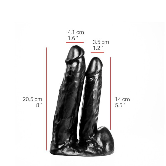 Double Gode Dildorama 18 x 4 cm Noir