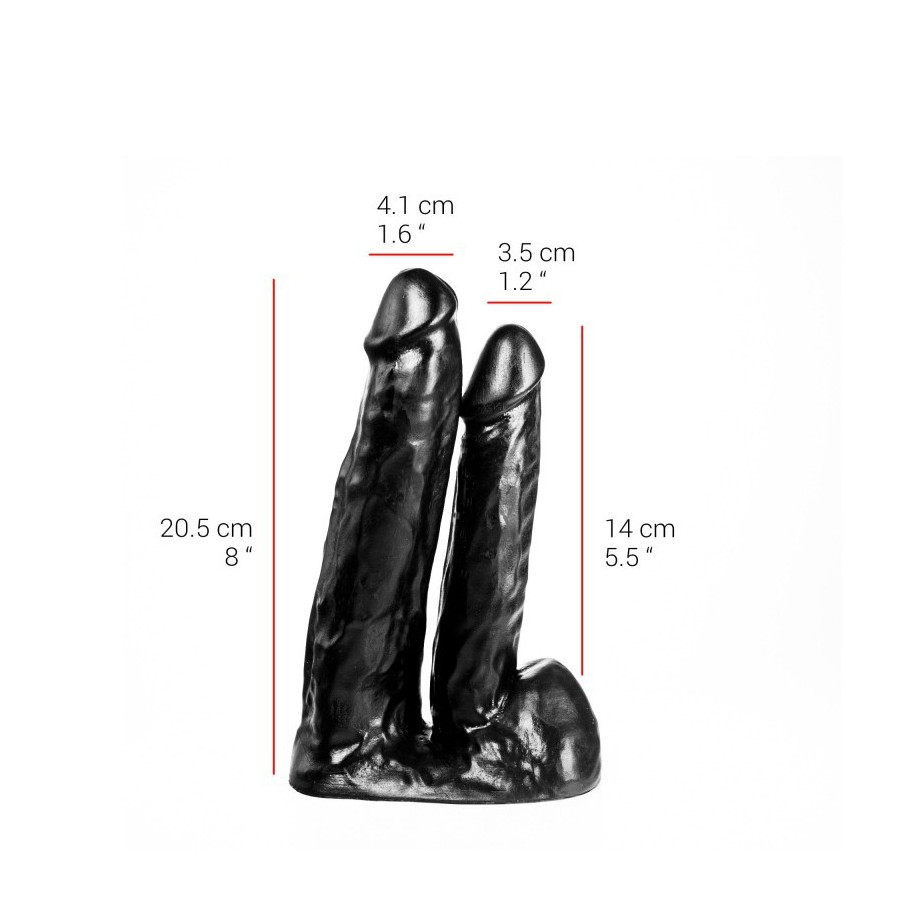 Double Gode Dildorama 18 x 4 cm Noir