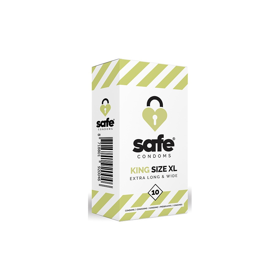 Préservatifs en latex King Size XL SAFE x10 Préservatifs en latex King Size XL SAFE x10