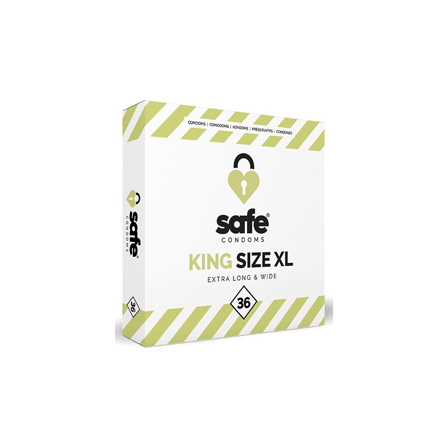 Préservatifs King Size XL SAFE x36 Préservatifs King Size XL SAFE x36