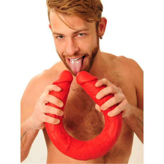 Double gode Stretch N°77 62 x 6.2cm Rouge