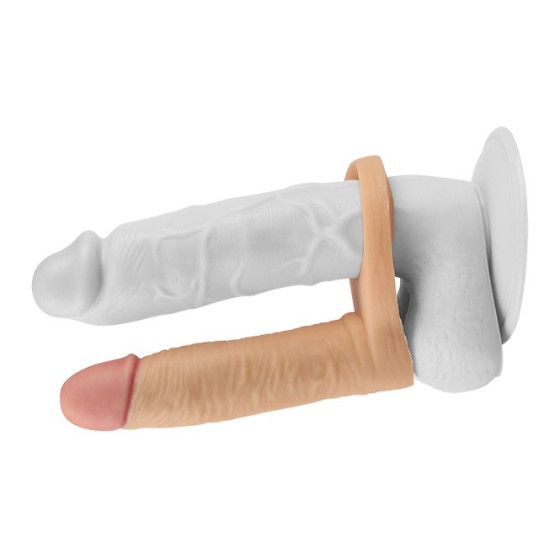 Double gode Cockring - 12.5 x 2.9 cm Flesh