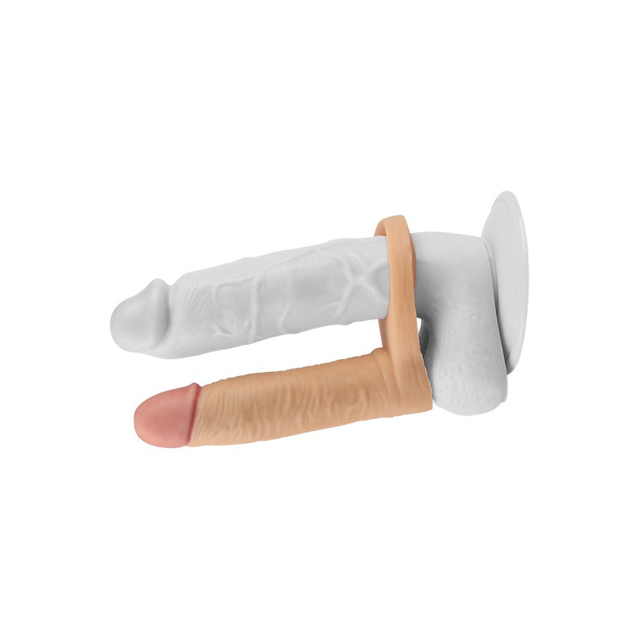 Double gode Cockring - 12.5 x 2.9 cm Flesh Double gode Cockring - 12.5 x 2.9 cm Flesh