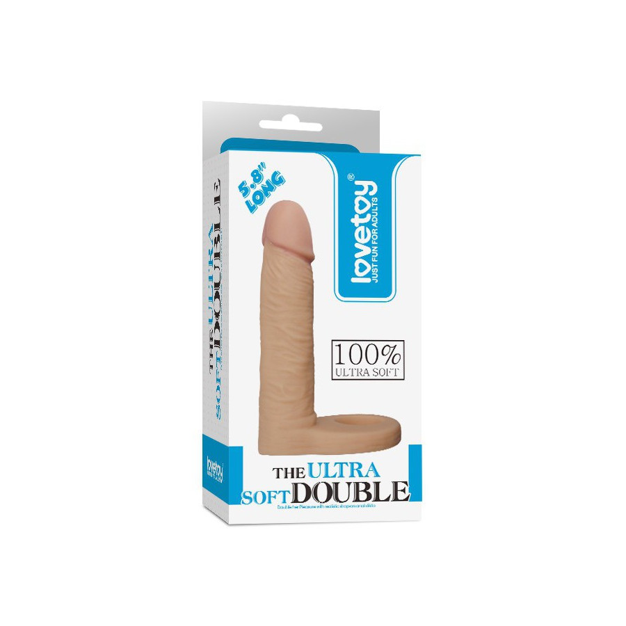 Double gode Cockring - 12.5 x 2.9 cm Flesh