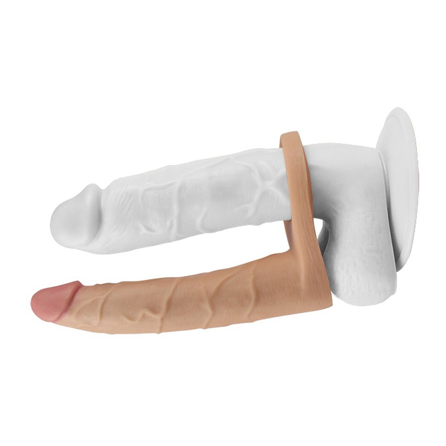 Double gode Cockring - 15.5 x 2.9 cm Flesh Double gode Cockring - 15.5 x 2.9 cm Flesh