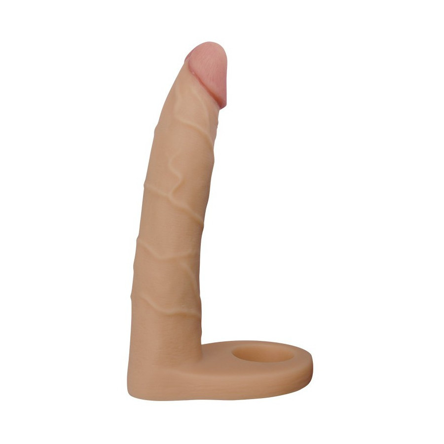 Double gode Cockring - 15.5 x 2.9 cm Flesh