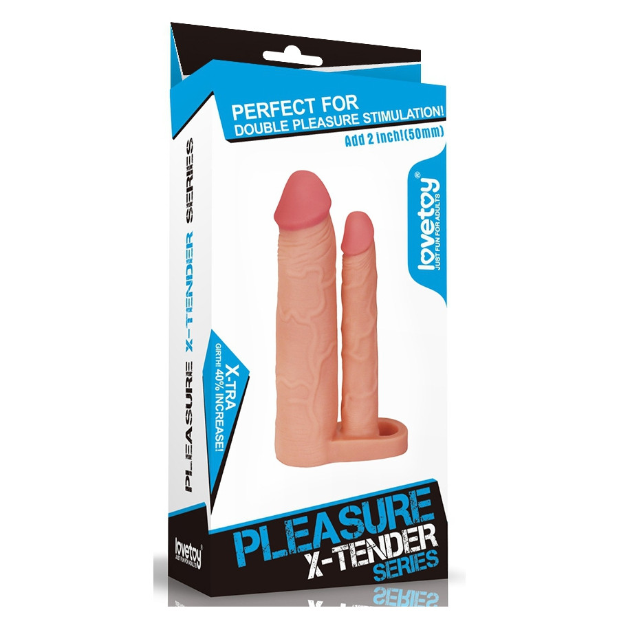 Gaine de pénis Double Penis 18 x 4 cm