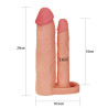 Gaine de pénis Double Penis 18 x 4 cm