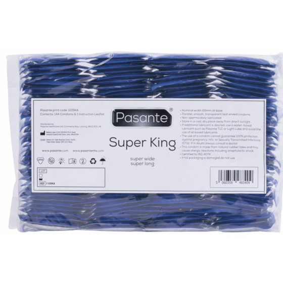 Préservatifs XXL Super King Pasante x144