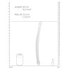 Double Gode Crystal RealRock 42 x 3.5cm Transparent