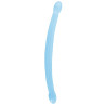 Double Gode Crystal RealRock 42 x 3.5cm Bleu
