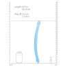 Double Gode Crystal RealRock 42 x 3.5cm Bleu