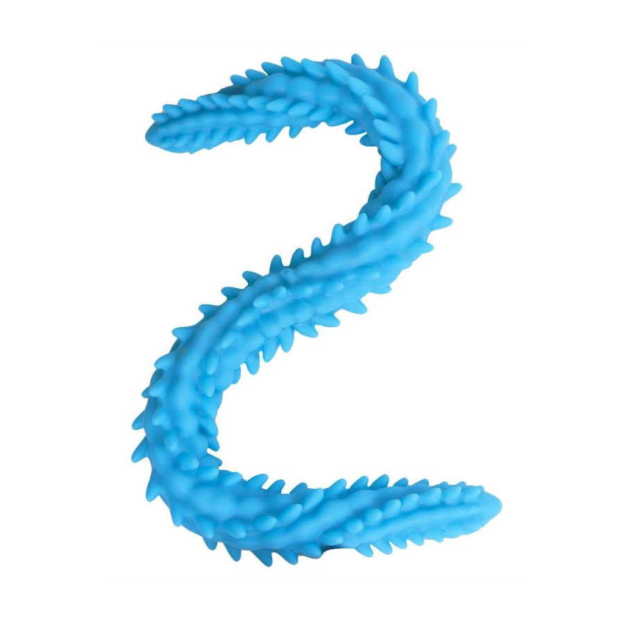 Double Gode Scolop L 60 x 5cm Bleu