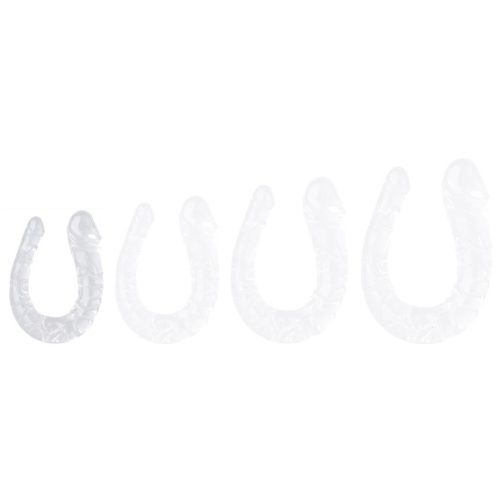 Double Gode Transparent U Jelly S 13.5 x 3cm