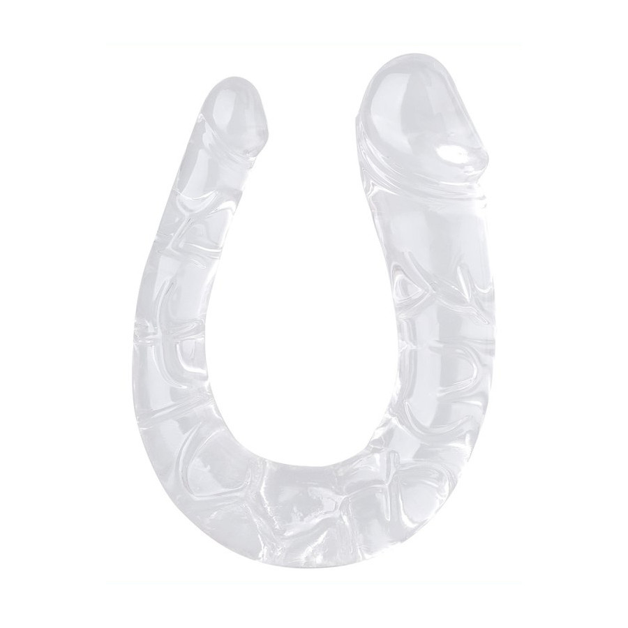 Double Gode Transparent U Jelly S 13.5 x 3cm