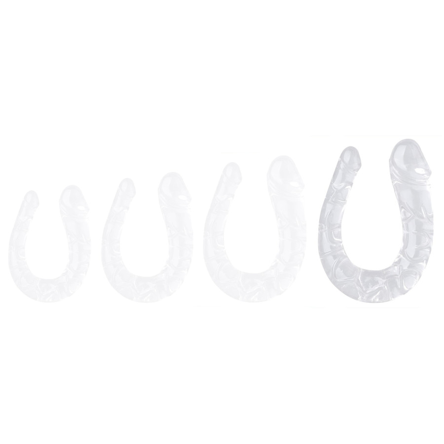Double Gode Transparent U Jelly XL 19 x 5cm Double Gode Transparent U Jelly XL 19 x 5cm