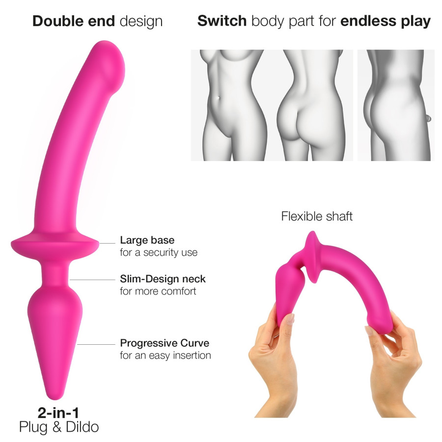 Plug Dildo Switch Strap-On-Me L 16 x 3.4cm Rose