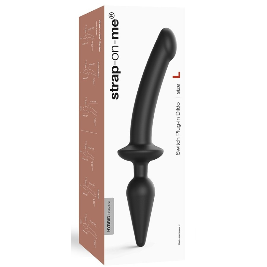 Plug Dildo Switch Strap-On-Me S 13 x 2.8cm Noir