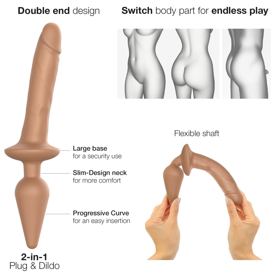 Plug Dildo Switch Realistic Strap-On-Me S 13 x 2.8cm