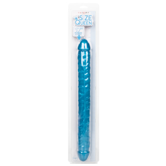 Double Gode Size Queen 43 x 4.2cm Bleu