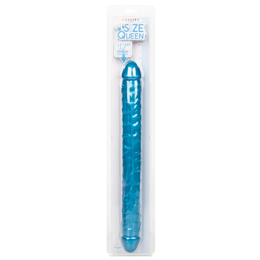 Double Gode Size Queen 43 x 4.2cm Bleu