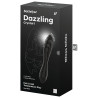 Gode en verre Dazzling Crystal 1 - 18 x 3.6cm Noir