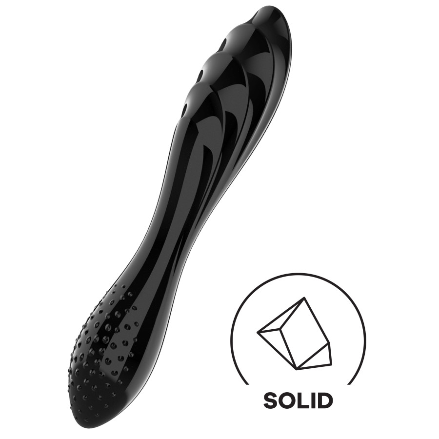 Gode en verre Dazzling Crystal 1 - 18 x 3.6cm Noir