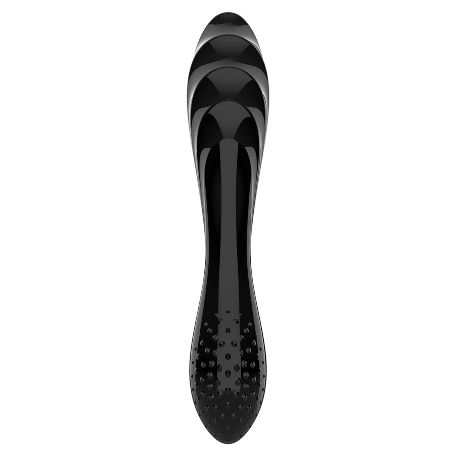 Gode en verre Dazzling Crystal 1 - 18 x 3.6cm Noir
