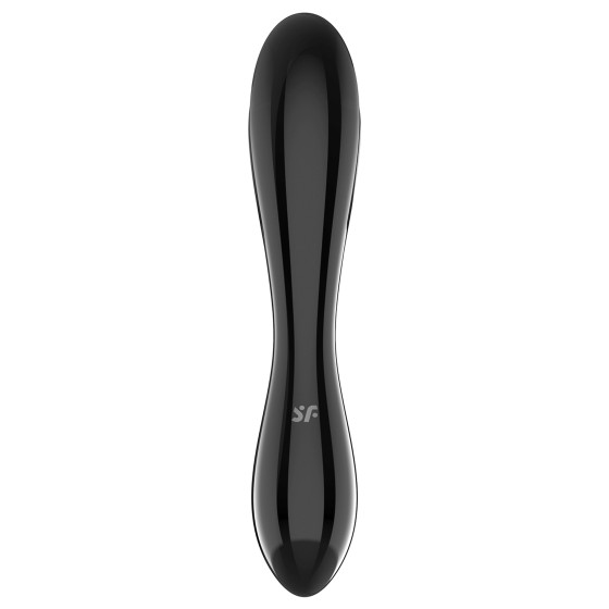 Gode en verre Dazzling Crystal 1 - 18 x 3.6cm Noir
