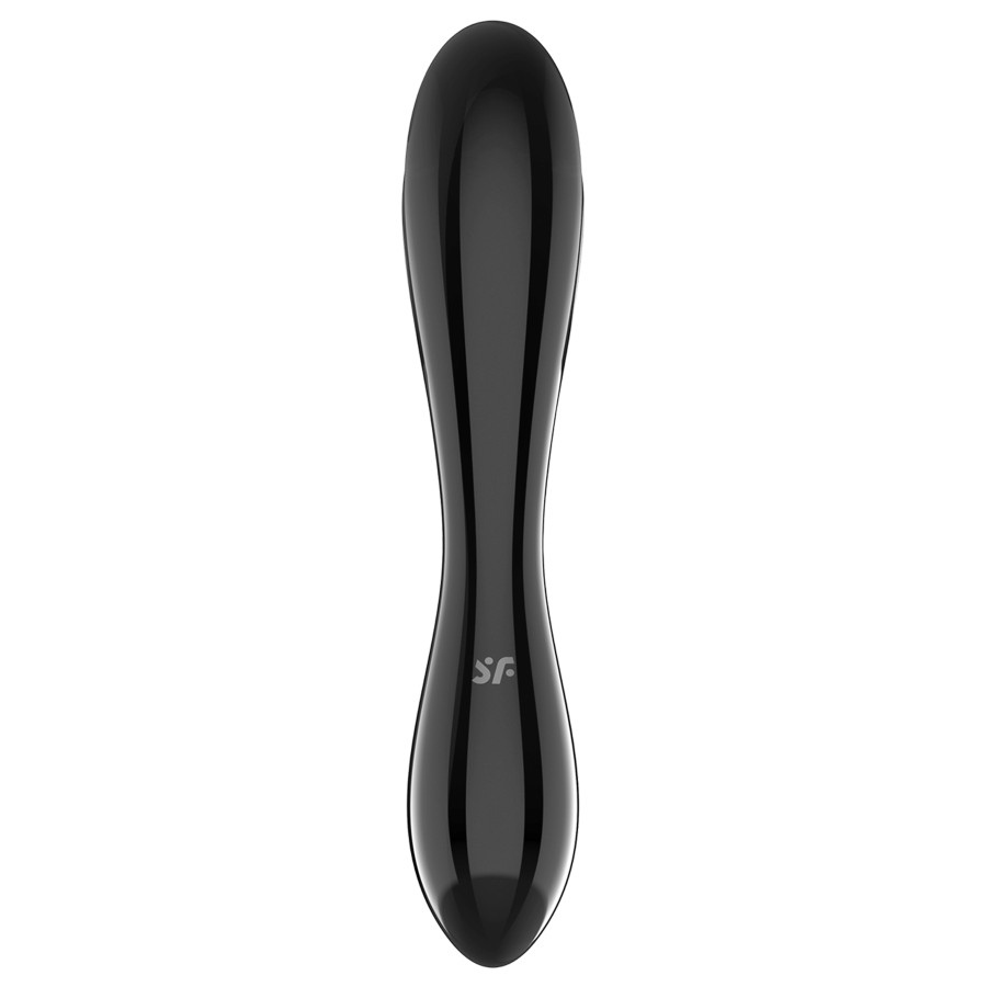 Gode en verre Dazzling Crystal 1 - 18 x 3.6cm Noir