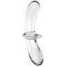 Gode en verre Double Crystal 18.5 x 3.5cm Transparent