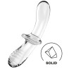 Gode en verre Double Crystal 18.5 x 3.5cm Transparent