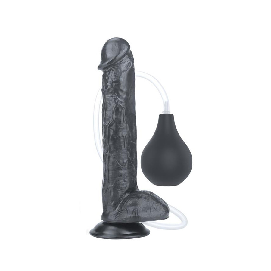 Gode réaliste éjaculateur Squirt 22 x 4.5cm Noir Gode réaliste éjaculateur Squirt 22 x 4.5cm Noir