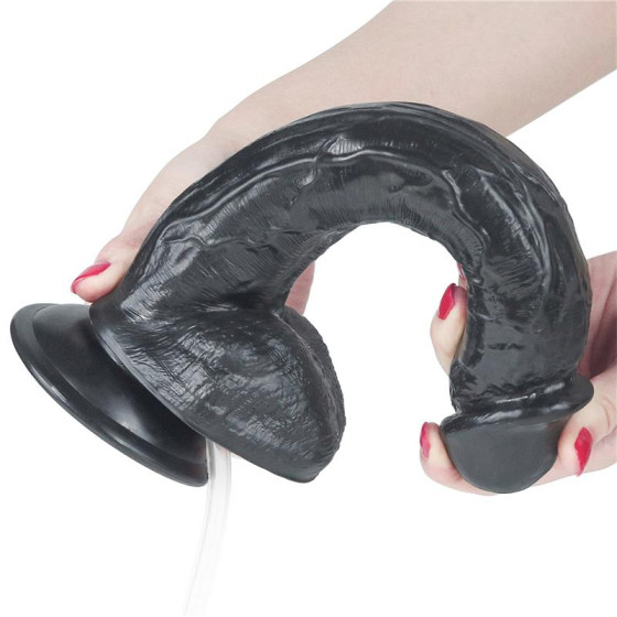 Gode réaliste éjaculateur Squirt 22 x 4.5cm Noir