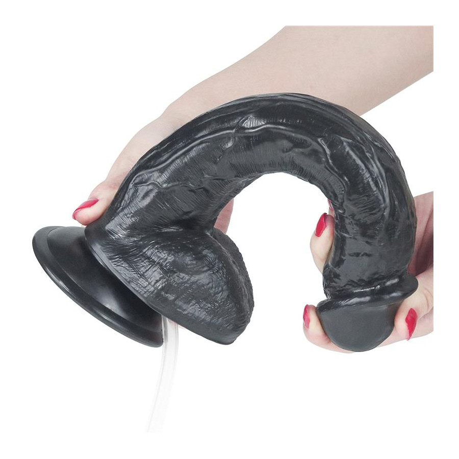 Gode réaliste éjaculateur Squirt 22 x 4.5cm Noir