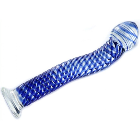 Gode en verre Blue Wave 17.5 x 2.6 cm