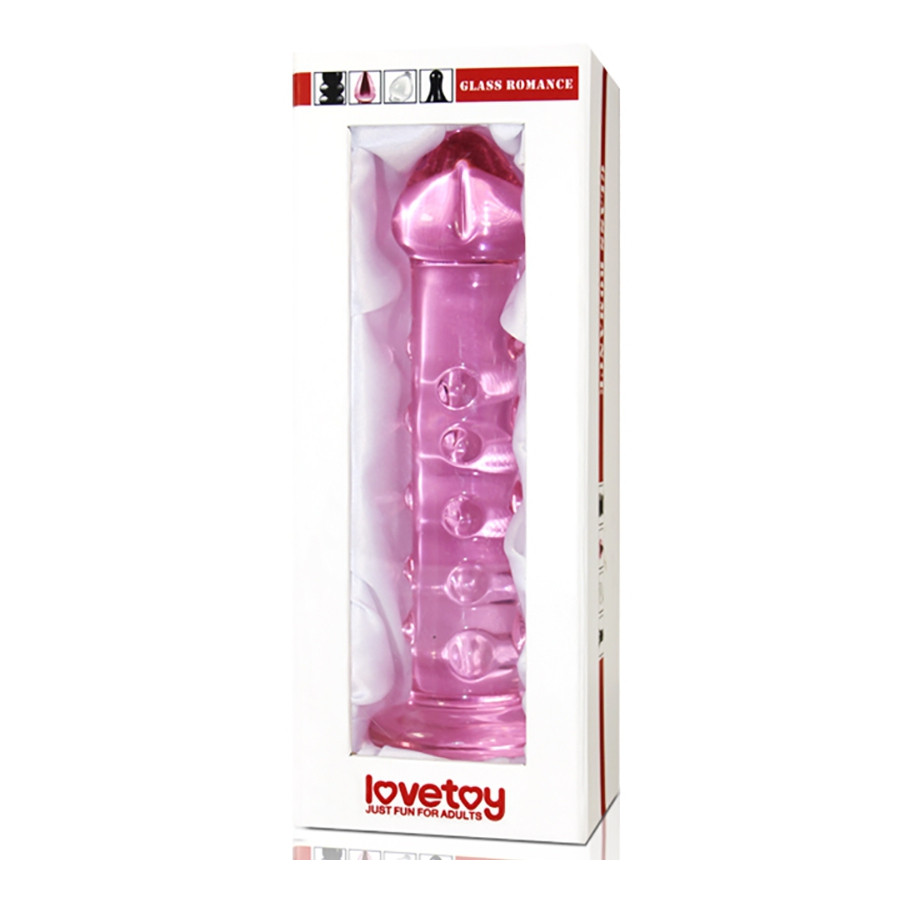Gode en verre Gloria 15 x 4cm Rose